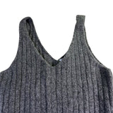 Crescent Womens Gray Ribbed Tank Maxi Dress Size M