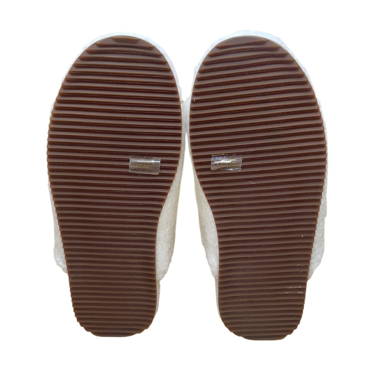 Revitalign Women’s White Fuzzy Comfortable Double Straps Slide Sandals Size 9.5B