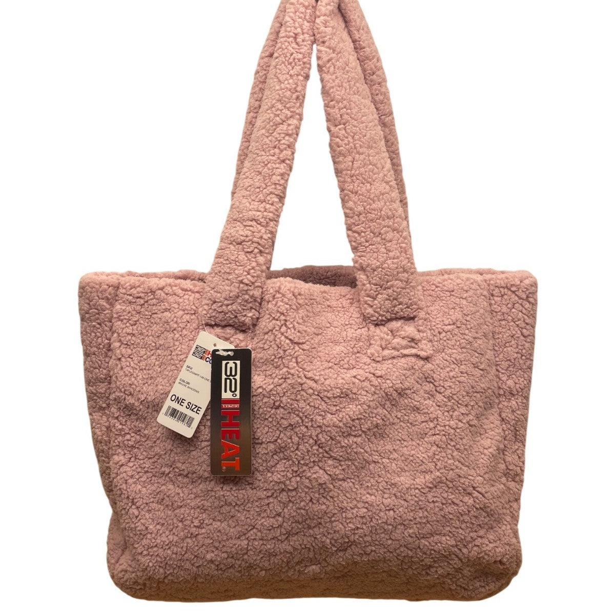 32 Degrees Women’s Mauve Sherpa Tote Bag Soft & Warm With Handles One Size