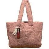 32 Degrees Women’s Mauve Sherpa Tote Bag Soft & Warm With Handles One Size