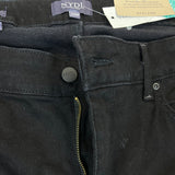 NYDJ Womens Black Denim Straight Leg Jeans  High Rise Tummy Control Sz 22W- New