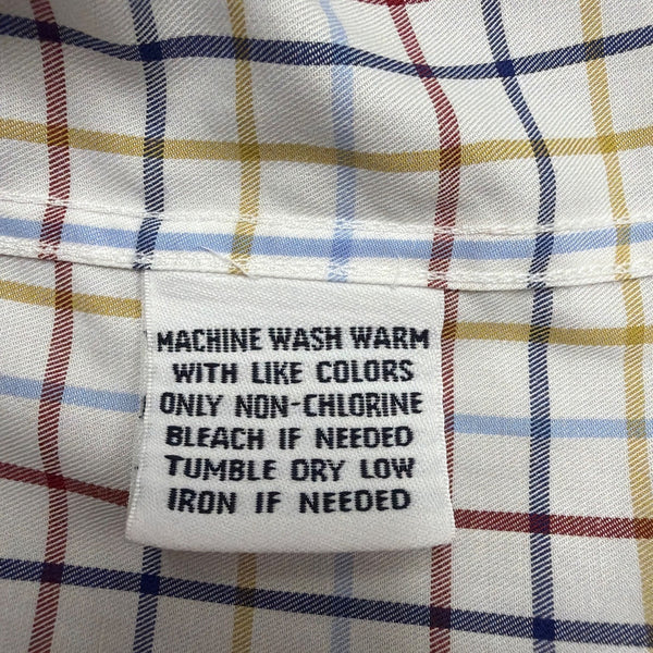 Faconnable Mens Multi-Color Cotton Plaid Button-Up Shirt Size M