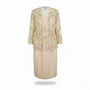 Blacktie Oleg Cassini Womens Beige Two-Piece Tank Top & Skirt Set Size 14