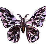 Vintage Trifari Womens Purple & Silver Tone Butterfly Brooch Rhinestones