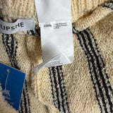 Cupshe Womens Beige/Black Striped Wide-Leg Casual Knit Lounge Pants Sz M - New