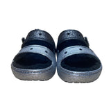 Crocs Women’s Black Glitter Faux Fur Lined Slide Sandals Size M4/W6