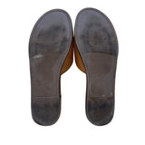 Franco Sarto Women’s Brown Leather Open Toe Slip-On  Riviera Sandals Size 7.5M
