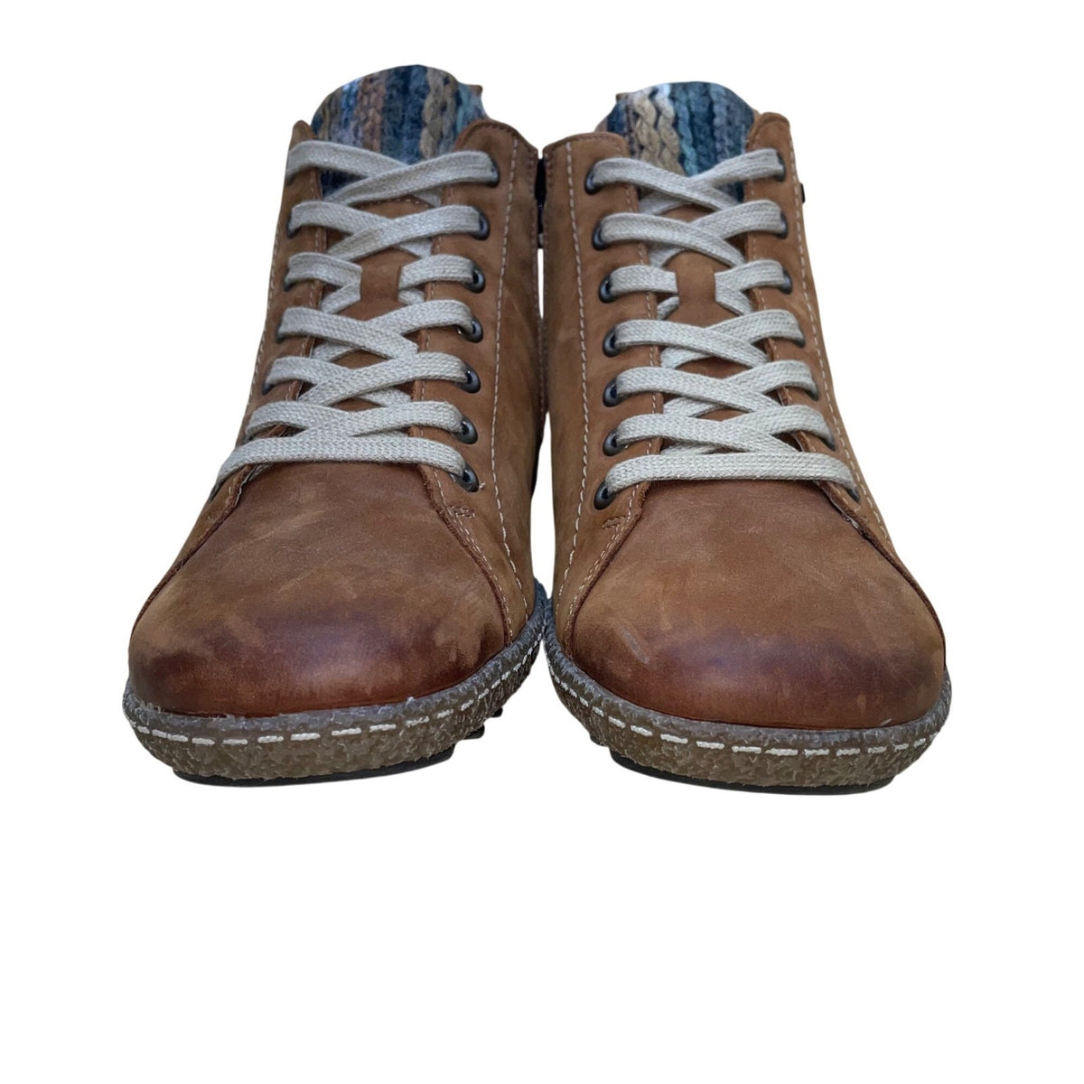Remonte Women’s Brown Leather Softfoam Comfort Lace-Up Ankle Boots Size EU40/US9
