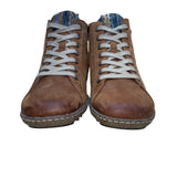 Remonte Women’s Brown Leather Softfoam Comfort Lace-Up Ankle Boots Size EU40/US9