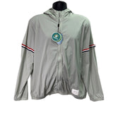 . Mens Sage Green Nylon Jacket UPF 30+ Hooded Lightweight Zip Sz XXL