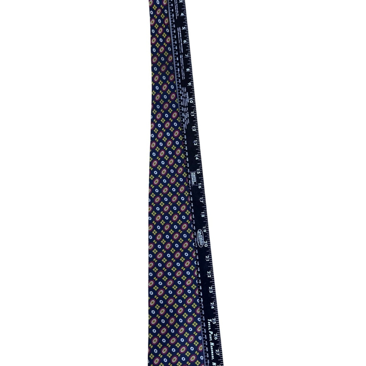 Vintage Brooks Brothers Mens Blue Yellow Red All Silk Handmade Pattern Neck Tie