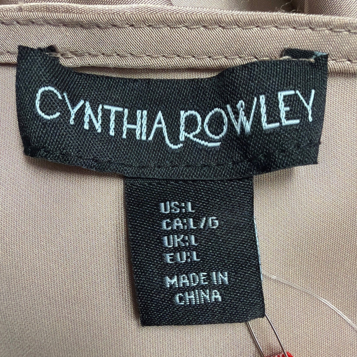 Cynthia Rowley Womens Beige Polyester Satin Slip Dress Maxi Size L