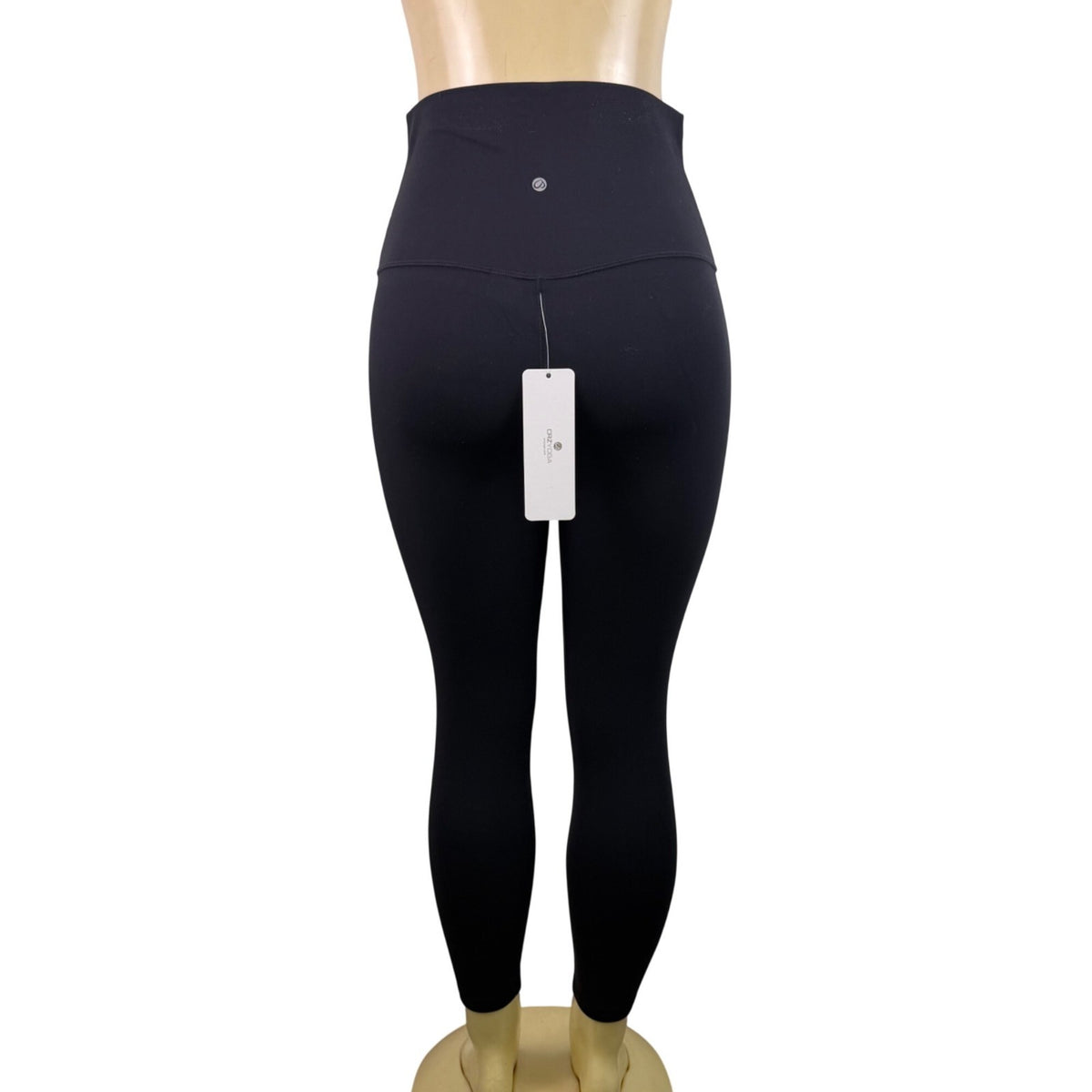 CRZ Yoga Womens Black High-Waist Stretch Leggings Nylon & Lycra Size XL - New