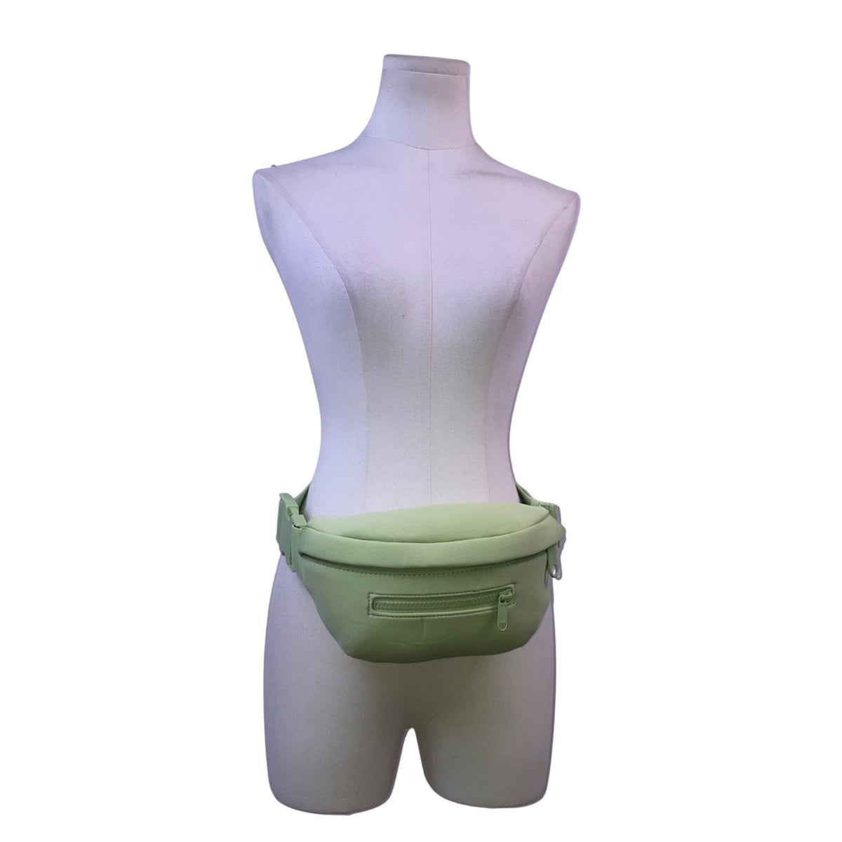 Dagne Dover Unisex Green Polyester Compact Adjustable Fanny Pack Bag