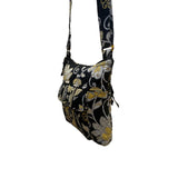 Vera Bradley Women’s Black Floral Quilted Adjustable Strap Crossbody Bag