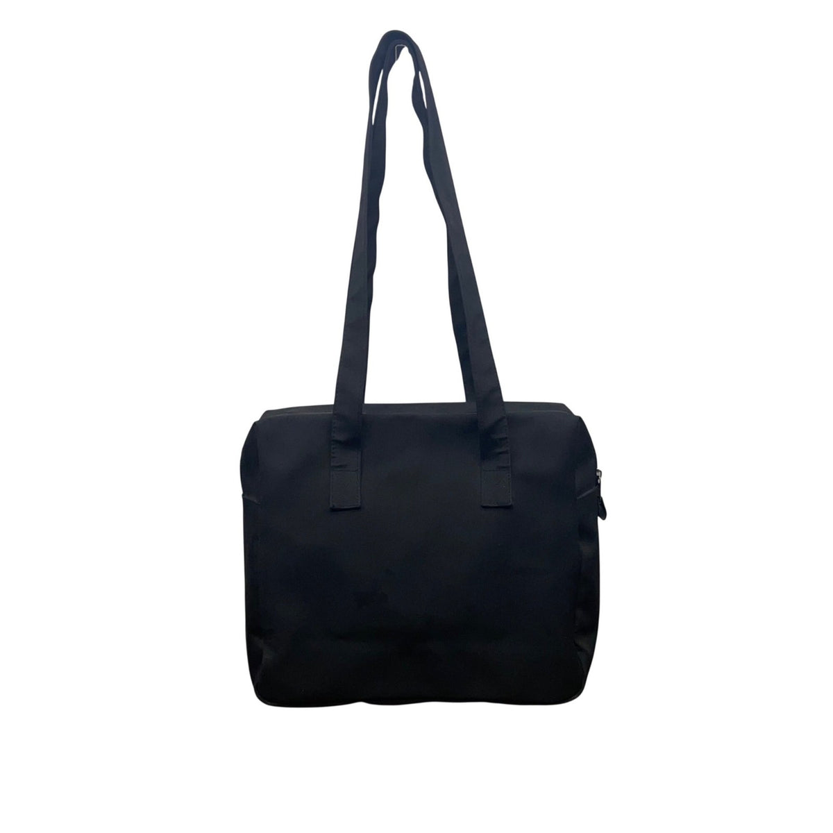 Women’s Black With Zippered Closure And Dual Handles Shoulder Bag