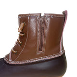 Serra Women’s Brown Leather Faux Fur-Lined Insulated Waterproof Duck Boots Sz 9