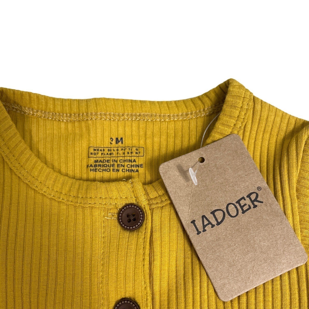 Iadoer Toddler Girl's Mustard Toddler Jumpsuit Sz 3M - NWT