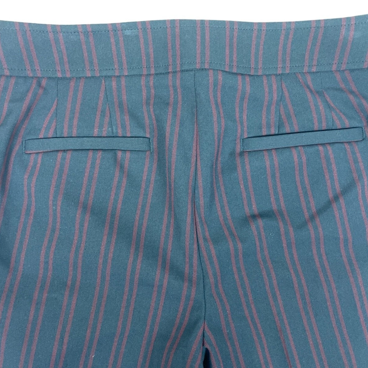 Loft Marisa Trouser Pants Navy & Burgundy  High-Waist Wide-Leg Size 4 - New