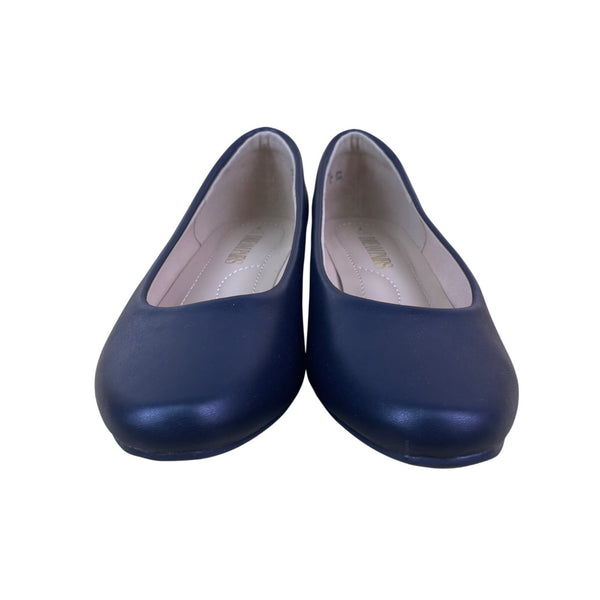 Dream Pairs Women’s Navy Faux Leather Low Heel Slip-On Pumps Size 7 - New