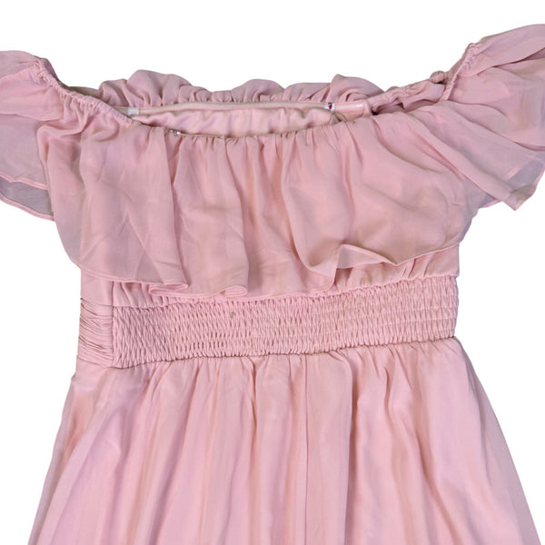 Ever Pretty Womens Pink Polyester Off Shoulder Maxi Dress Size L