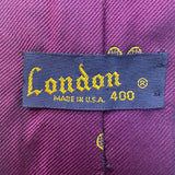 H. Stockton Men’s Purple Silk Tennis Racket Pattern Necktie Handmade England