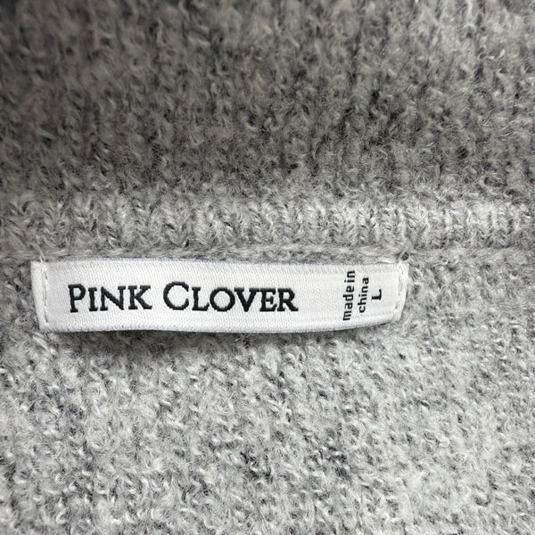 Pink Clover Women Gray Long Double Breasted Coat Size L