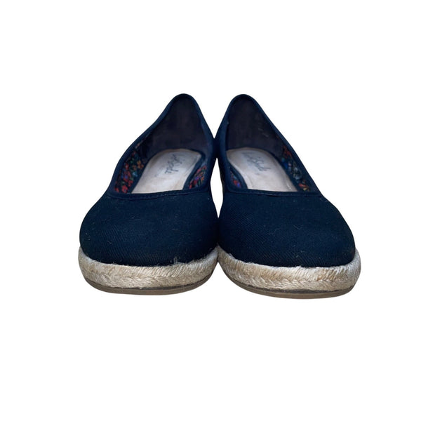 LifeStride Velocity Women’s Black Fabric Karma Wedge Espadrille Shoes Size 9.5M