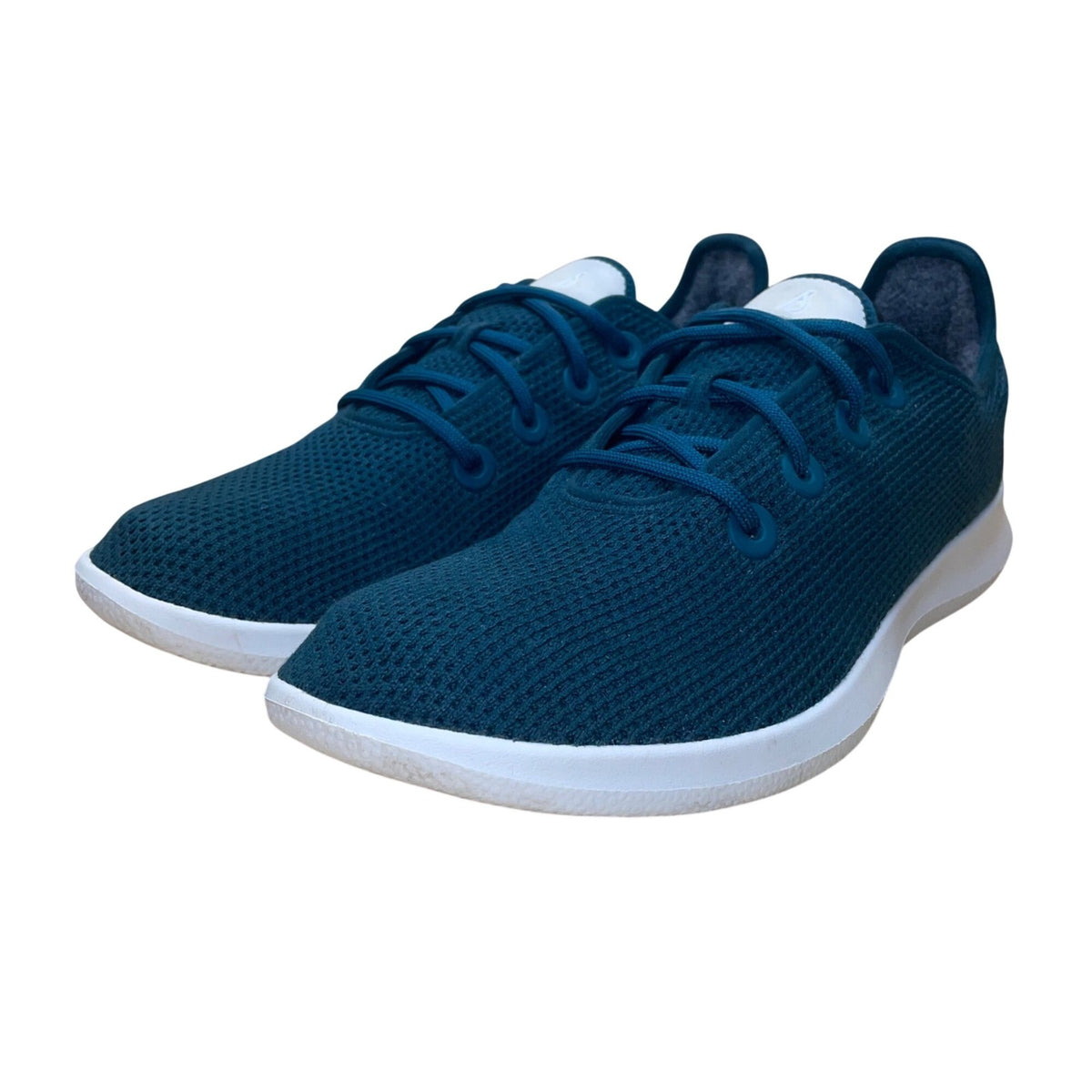 Allbirds Women’s Dark Teal Knit Mesh Lace-Up Tree Runner Sneakers Size 12M