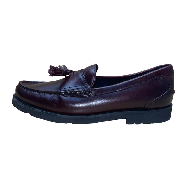 Rockport Men’s Burgundy Leather Tassel Stitched Loafers Size 9.5M