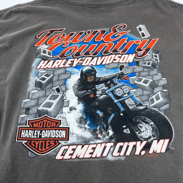 Harley-Davidson Town & Country Cement City T-Shirt Size L New