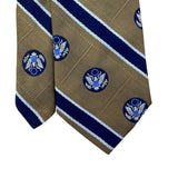 Pride Of America Mens Tan & Navy Necktie The American Bicentennial 1776-1976