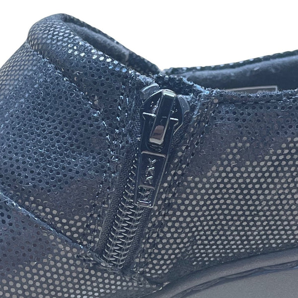 Clarks Women’s Black Lizard Pattern Channing Kim Zipper Closure Shoes Size 7.5 M