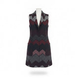 Tribal Womens Multicolor Wool Blend Sleeveless Chevron Vest  Chic Pattern Sz P/S