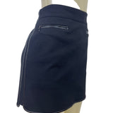 White House Black Market Womens Black Mini Skirt Zipper Accent Size 6