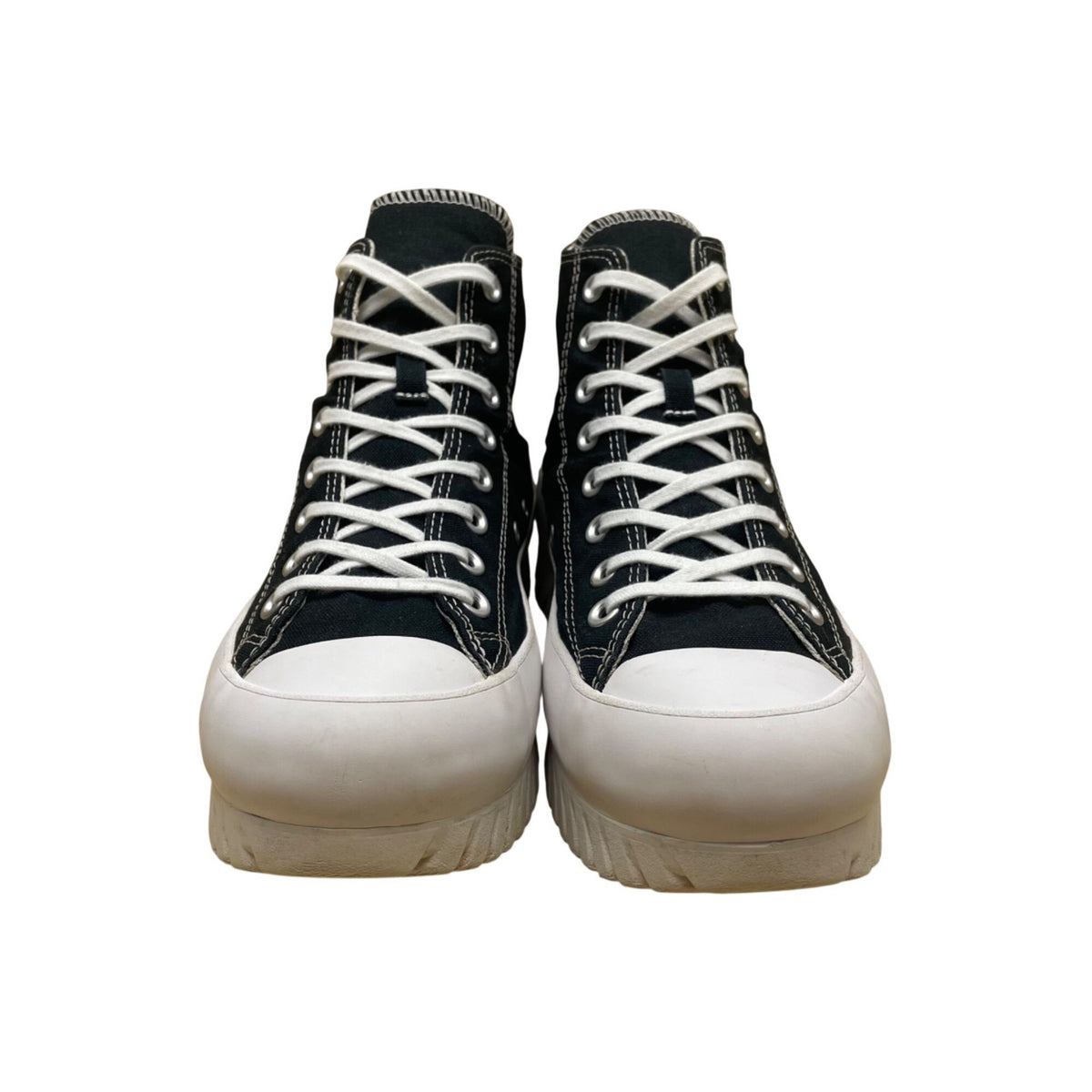 Converse Unisex Black Canvas High-Top Lugged Sneakers Size M9/W11