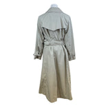 London Fog Women's Khaki Beige Double Breasted Trench Coat With Belt Sz 12 Reg