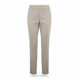 Chicos Womens Beige Houndstooth Straight-Leg Pants Size 15R