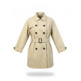 L.L.Bean Women’s Beige Trench Coat Belted Double-Breasted Petite Sz XL 
