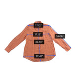 Tommy Bahama Womens Orange Linen Button-Down Shirt Casual Long Sleeve Sz L