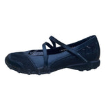 Skechers Women’s Black Leather & Textile Blend Mary Jane Style Shoes Size 10