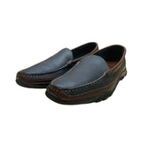 Allen Edmonds Men’s Brown & Black Leather Boulder Moc Toe Loafers Size 12B