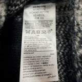 Gap Womens Plaid Shirt Jacket Black & White Button-Up Petite Recycled Sz XS