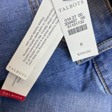 Talbots Women's Blue Medium Wash Embroidered Mid-Rise Jeans Sz 6 - New