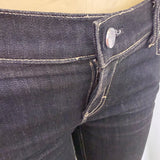 White House Black Market Womens Black Cotton Blend Cropped Capri Jeans Size 6