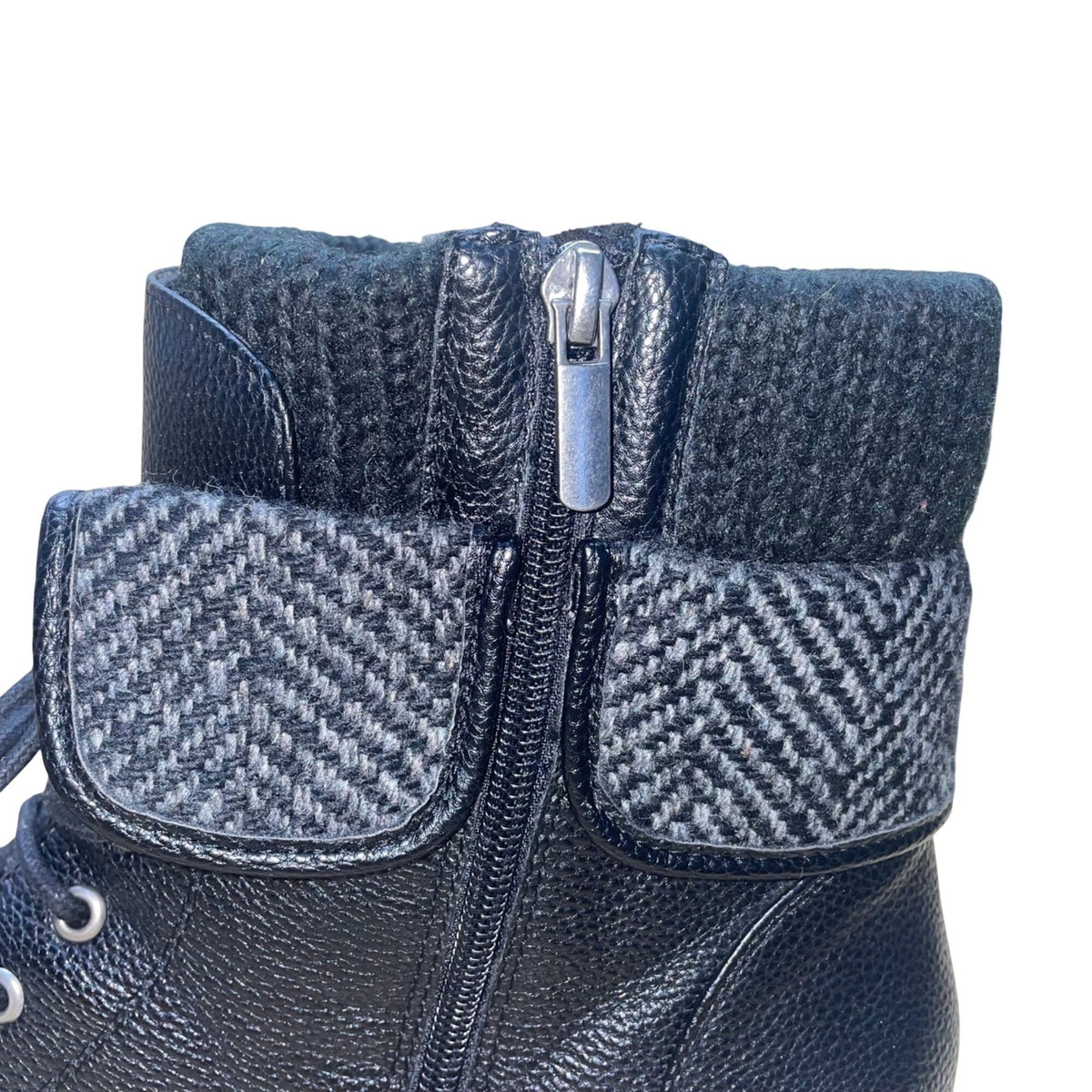Torrid Women’s Black Faux Leather Side Zipper Fold-Over Ankle Boots Size 12W