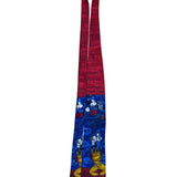 Disney Mickey Red & Blue Neck Tie Cartoon Theme Microfiber Fishing Motif
