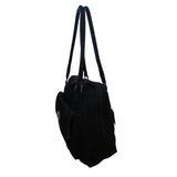 Vera Bradley Women’s Black Quilted Fabric Turn Lock Closure Shoulder Bag