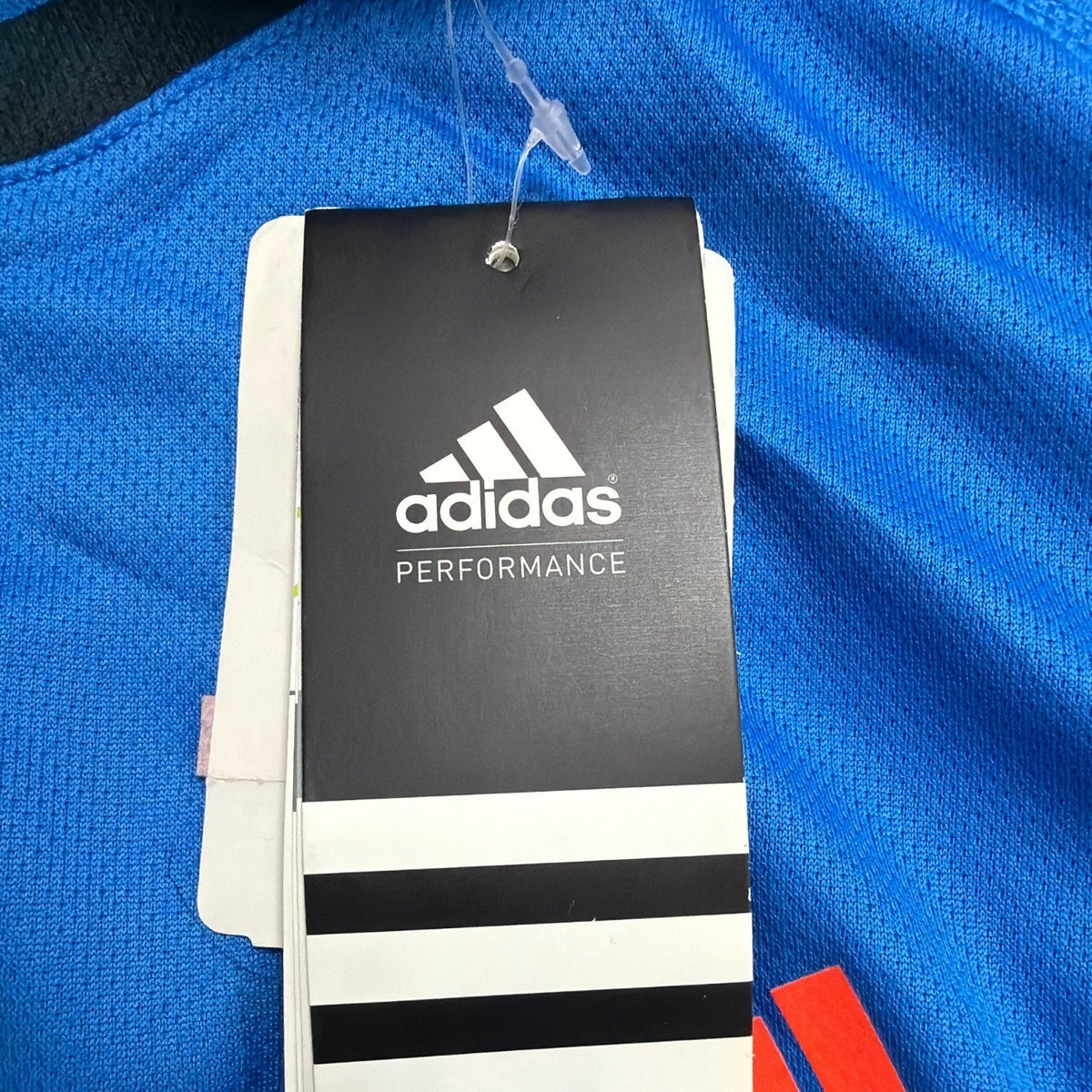 Adidas Mens Blue Long Sleeve ClimaLite Running Shirt W/ Orange Trim Size L
