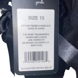 Bebe Girls Black Faux Suede Rhinestone Bow Winter Boots Size 13